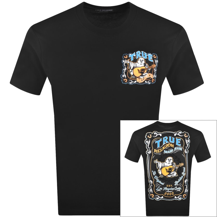 Image number 1 for True Religion Buddha Motif T Shirt Jet Black