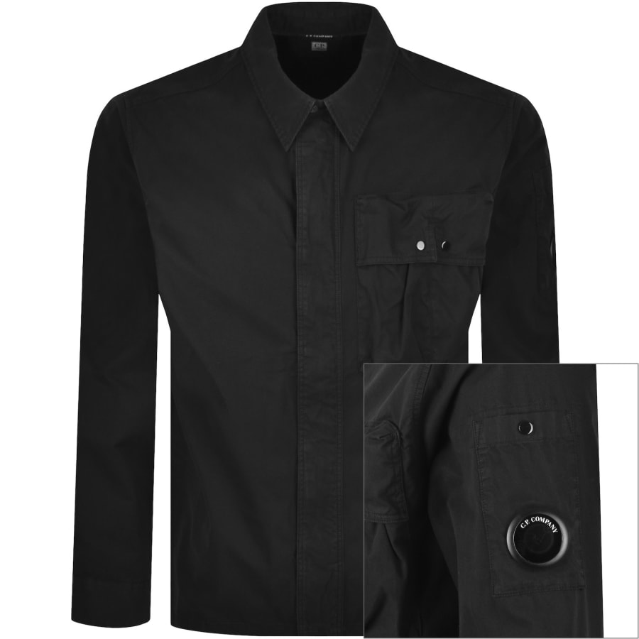 Image number 1 for CP Company Long Sleeve Shirt Black