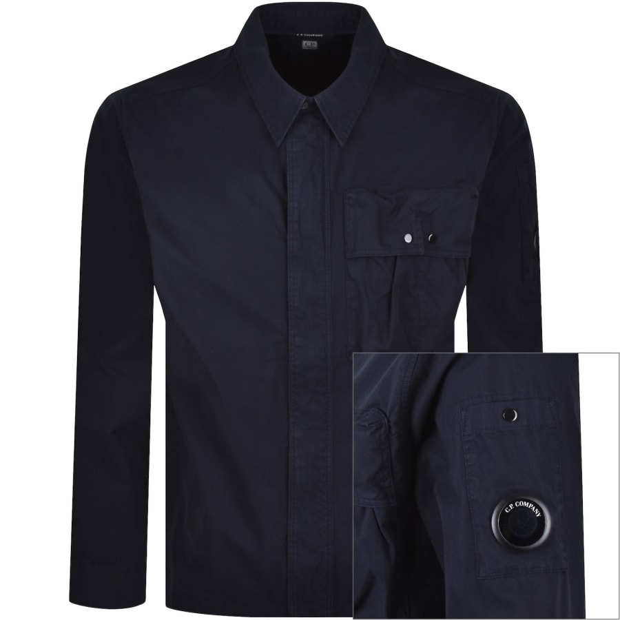 Image number 1 for CP Company Long Sleeve Shirt Navy