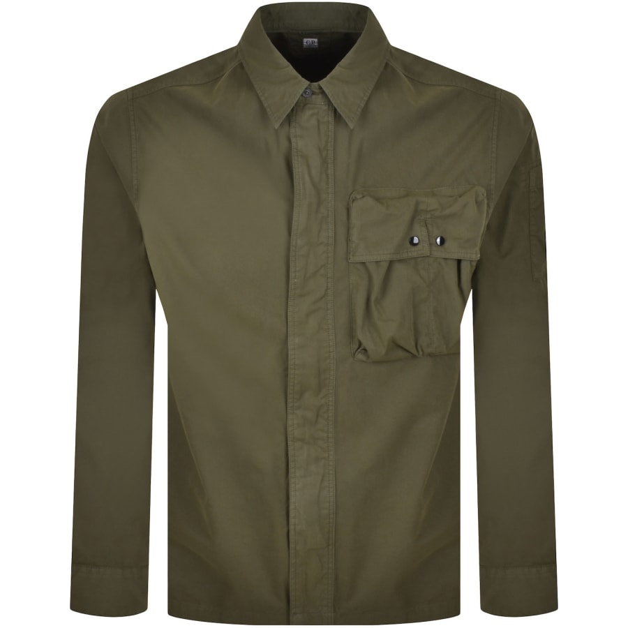 Image number 2 for CP Company Long Sleeve Shirt Green