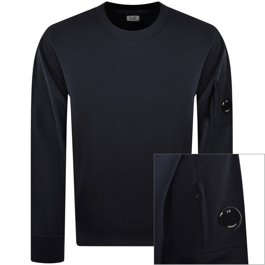 Image number 1 for CP Company Crew Neck Sweatshirt Navy
