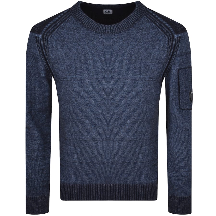 Image number 2 for CP Company Knit Jumper Blue