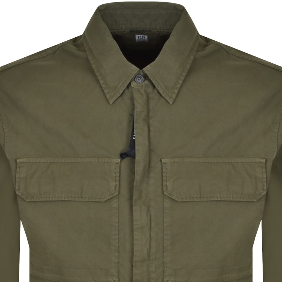 Image number 3 for CP Company Gabardine Overshirt Green