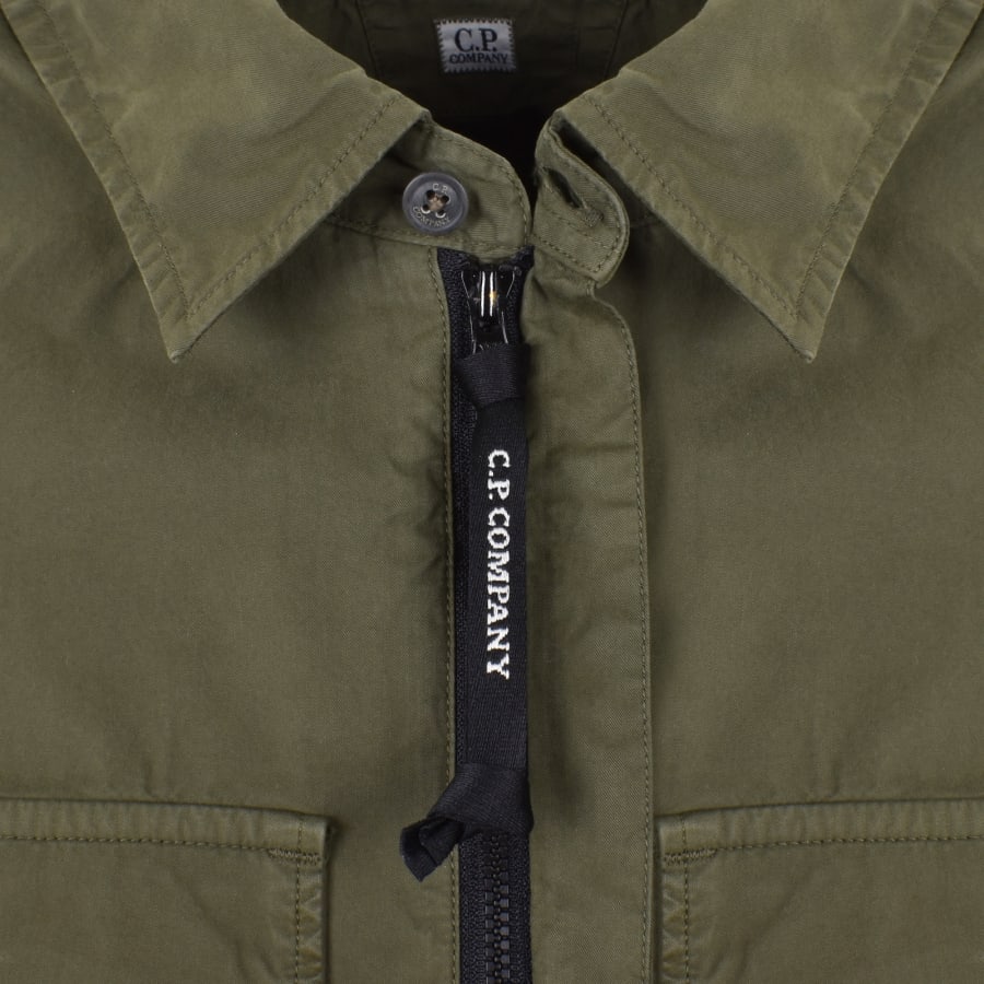Image number 5 for CP Company Gabardine Overshirt Green