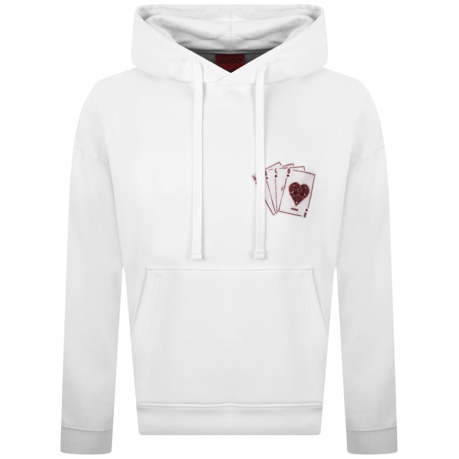 Image number 2 for HUGO Dewer Hoodie Natural White