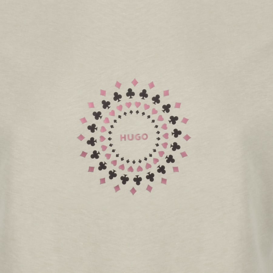 Image number 3 for HUGO Dahr T Shirt Medium Beige
