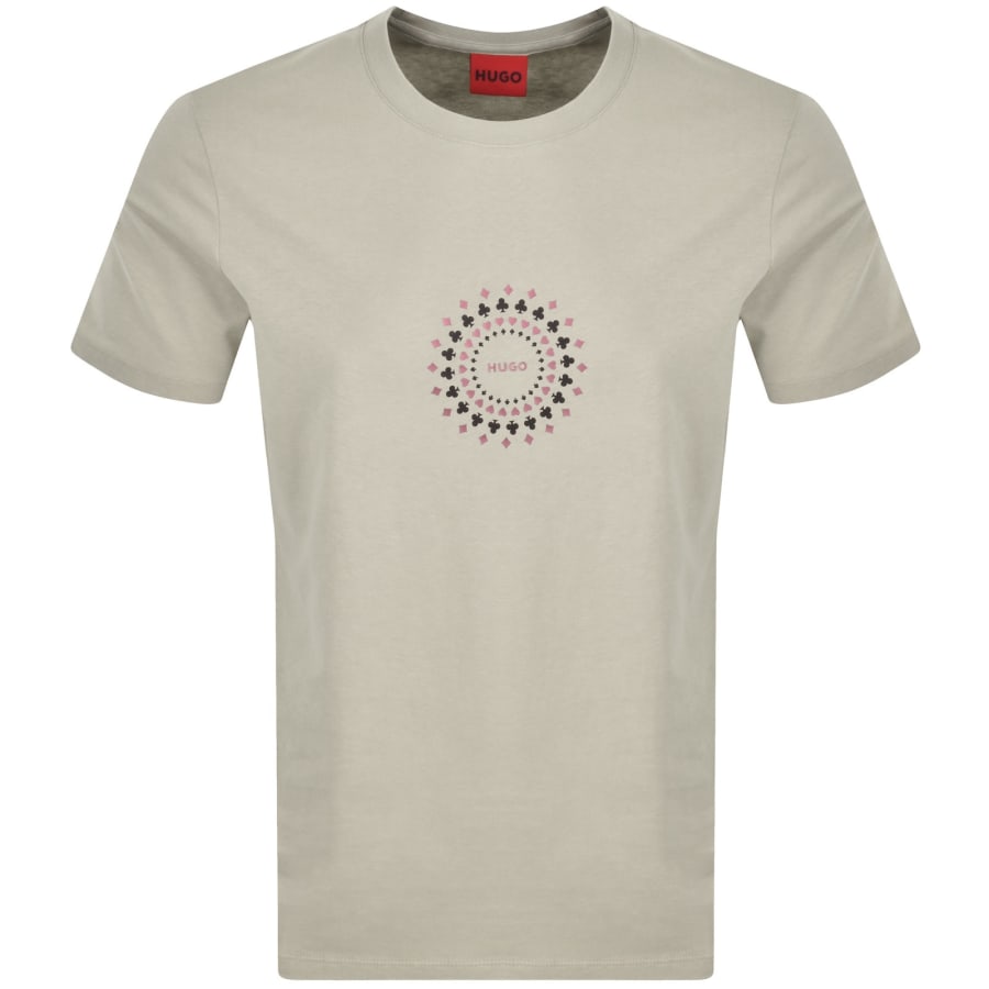 Image number 1 for HUGO Dahr T Shirt Medium Beige