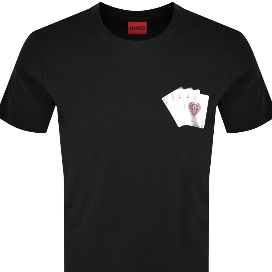 Image number 2 for HUGO Dahr T Shirt Black