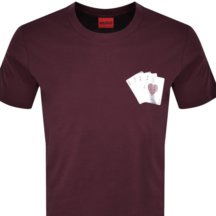 Image number 2 for HUGO Dahr T Shirt Purple