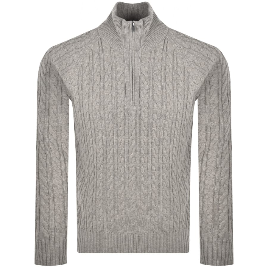 Image number 1 for BOSS Furore Wool Cashmere Jumper Brown