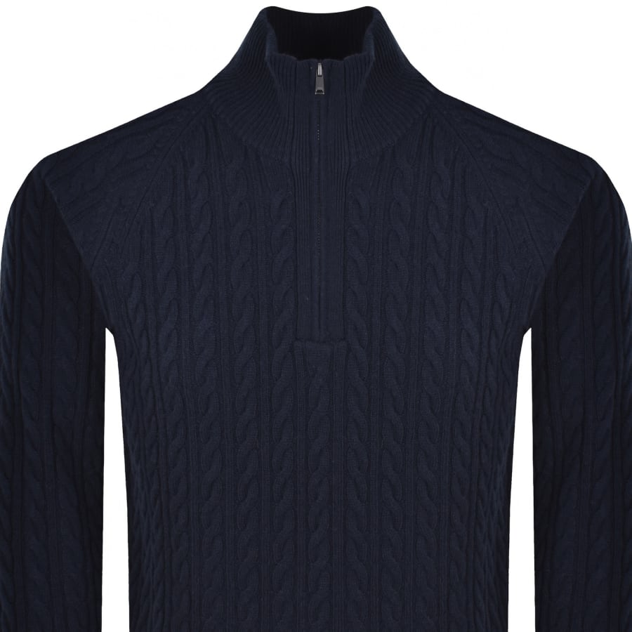 Image number 2 for BOSS Furore Wool Cashmere Jumper Navy