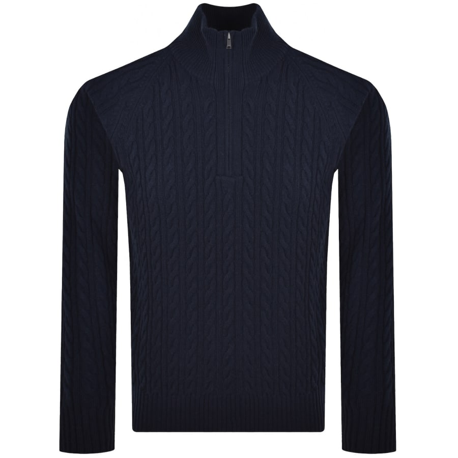 Image number 1 for BOSS Furore Wool Cashmere Jumper Navy