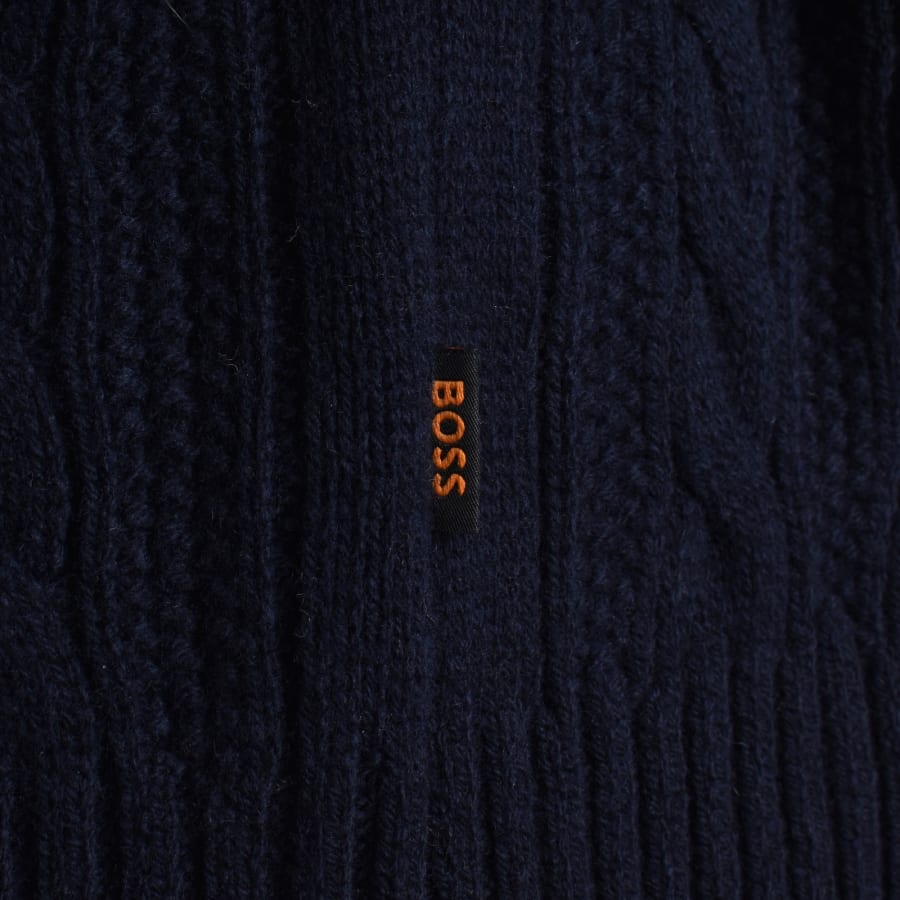 Image number 3 for BOSS Arteccio Wool Knit Jumper Navy