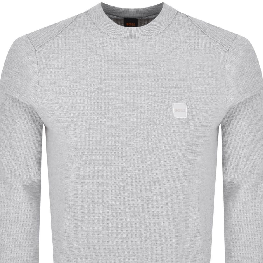 Image number 2 for BOSS Anion Knit Jumper Grey