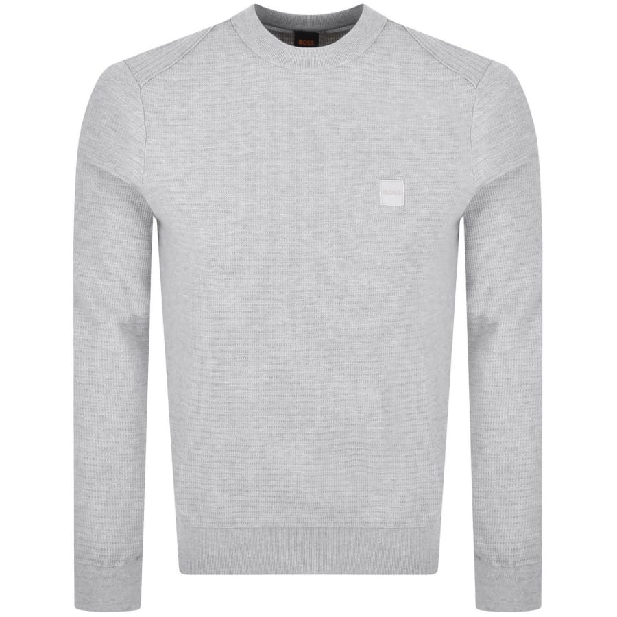 Image number 1 for BOSS Anion Knit Jumper Grey