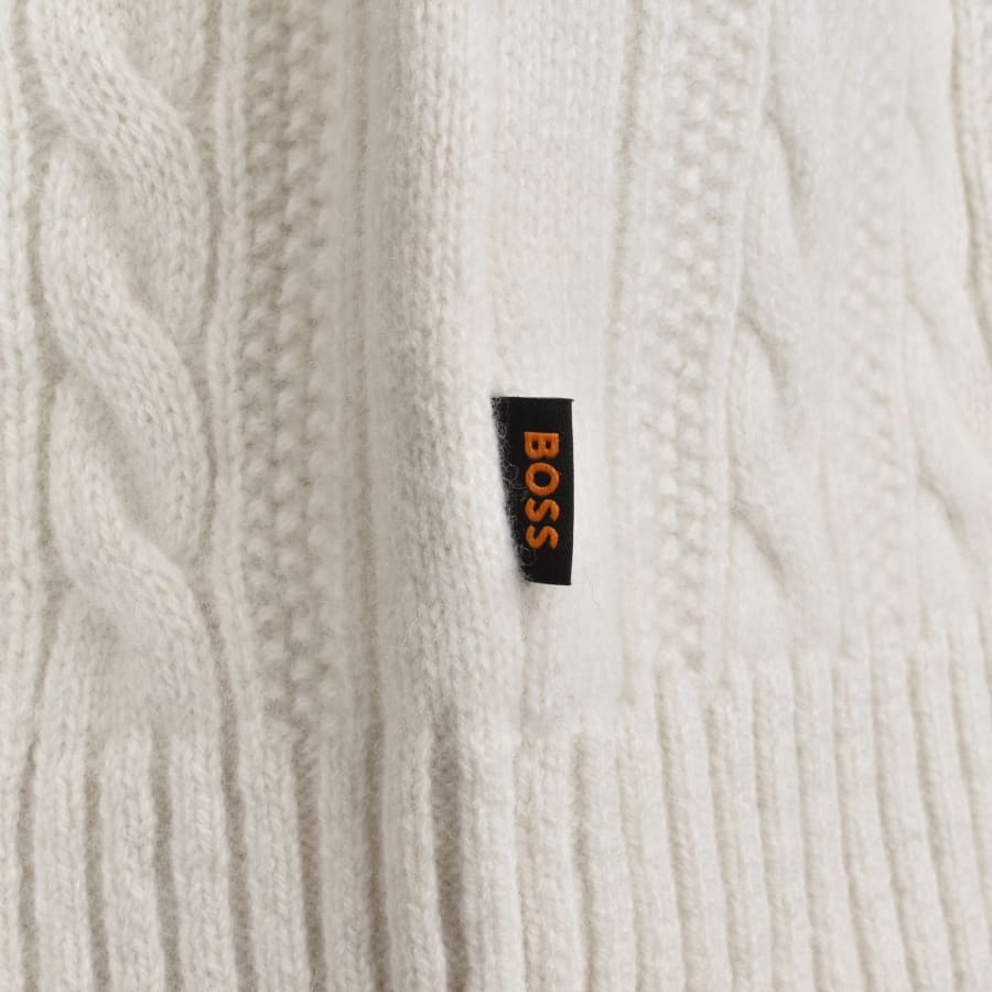 Image number 3 for BOSS Arteccio Wool Knit Jumper Cream