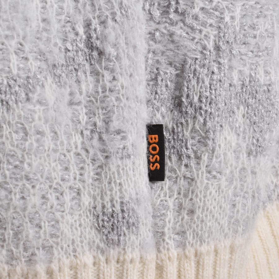 Image number 3 for BOSS Kastet Wool Knit Jumper Cream