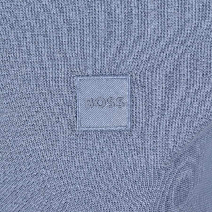 Image number 3 for BOSS Long Sleeve Passerby Polo T Shirt Blue