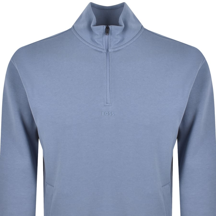 Image number 2 for BOSS Zesmall Zip Sweatshirt Blue