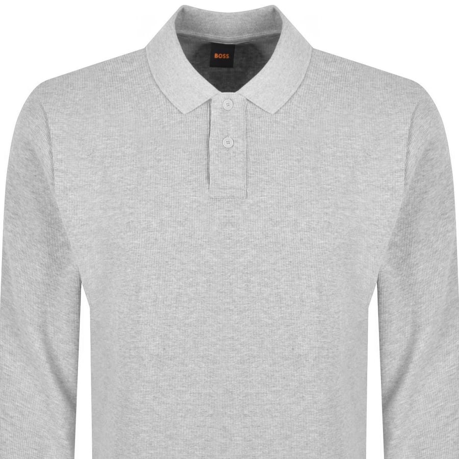 Image number 2 for BOSS Petempestolong Polo T Shirt Grey