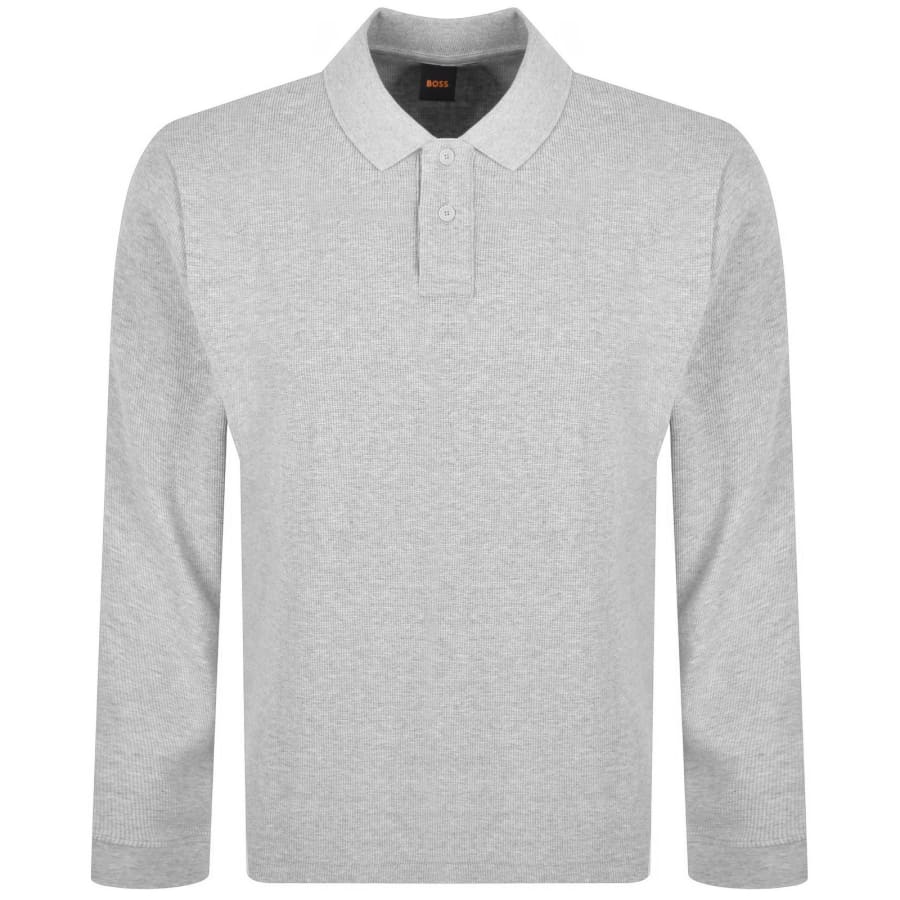 Image number 1 for BOSS Petempestolong Polo T Shirt Grey