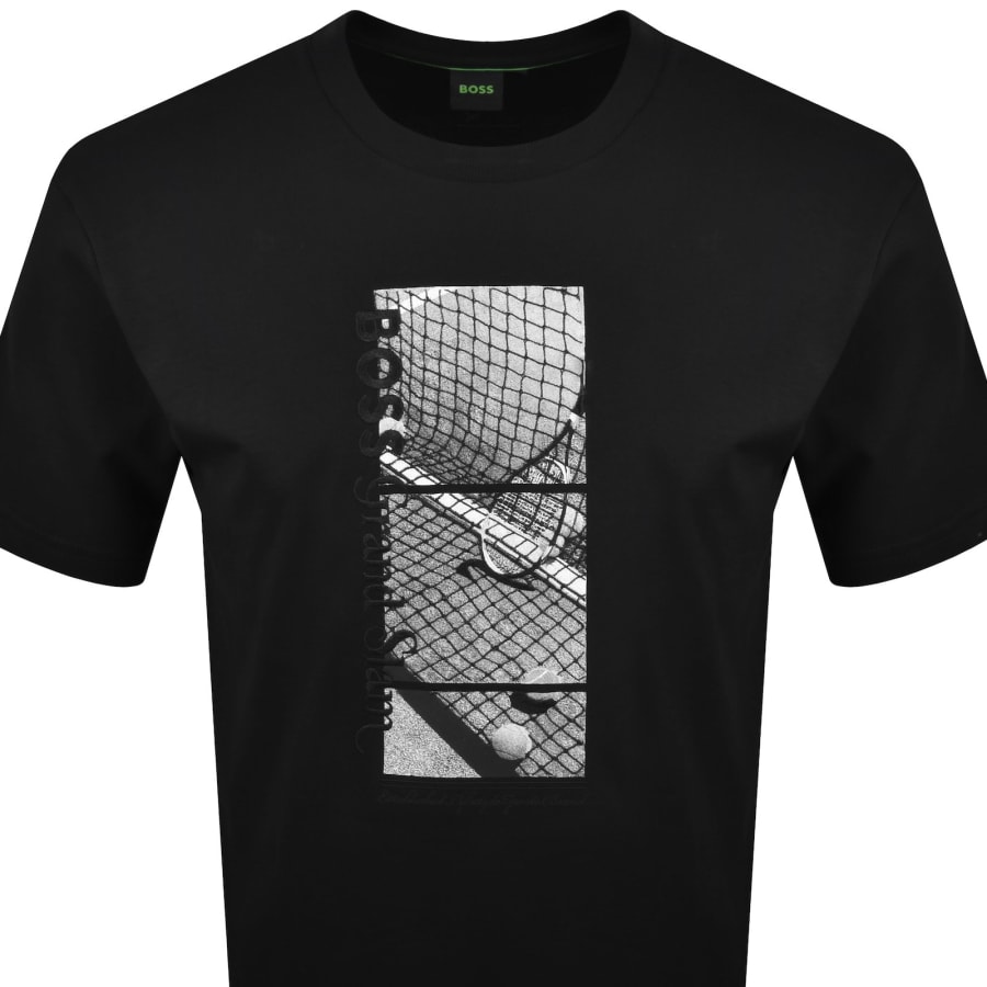 Image number 2 for BOSS Tennis Graphic T Shirt Black