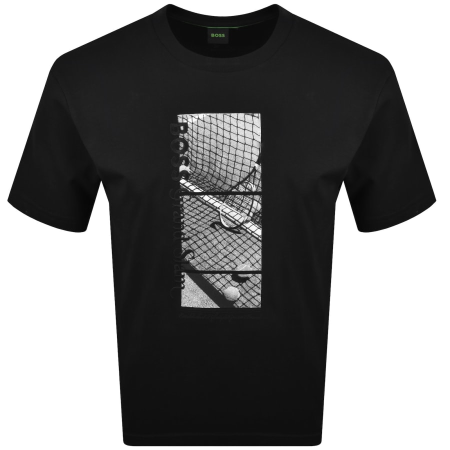 Image number 1 for BOSS Tennis Graphic T Shirt Black