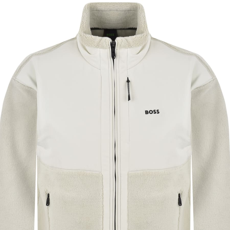 Image number 2 for BOSS Sveedy Fleece Jacket Light Beige