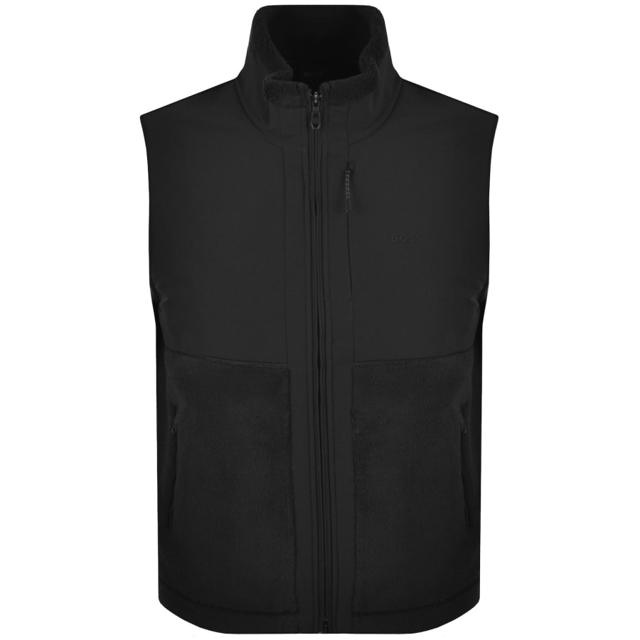 Image number 1 for BOSS Sveedy Fleece Gilet Black
