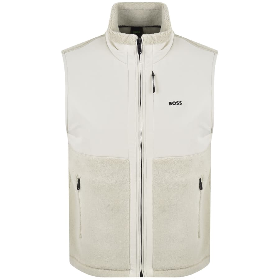 Image number 1 for BOSS Sveedy Fleece Gilet Light Beige