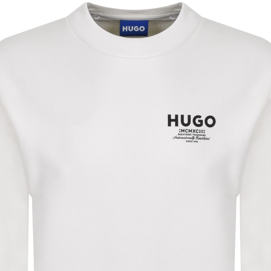 Image number 2 for HUGO Blue Nespon Sweatshirt Cream