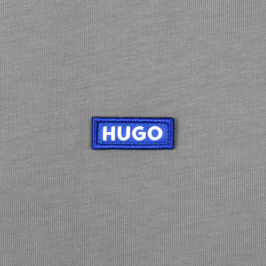 Image number 3 for HUGO Blue Nieros Logo T Shirt Grey
