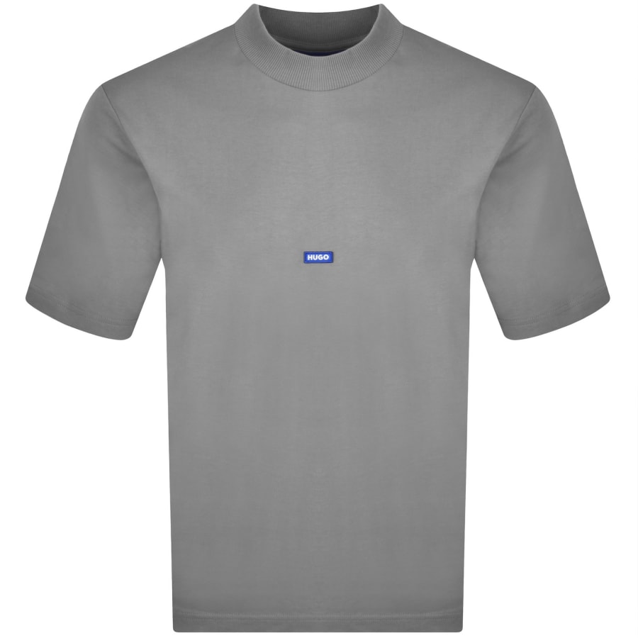 Image number 1 for HUGO Blue Nieros Logo T Shirt Grey