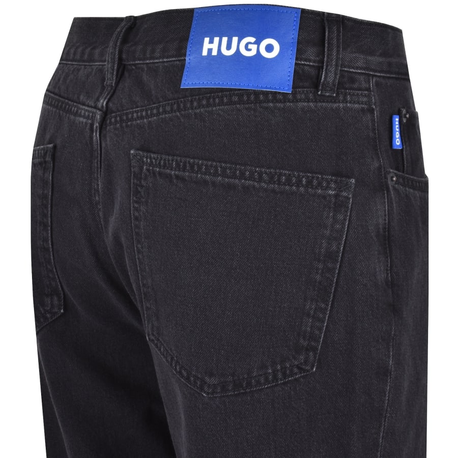 Image number 4 for HUGO Blue Jonah Straight Fit Jeans Black