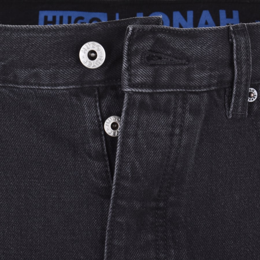 Image number 5 for HUGO Blue Jonah Straight Fit Jeans Black