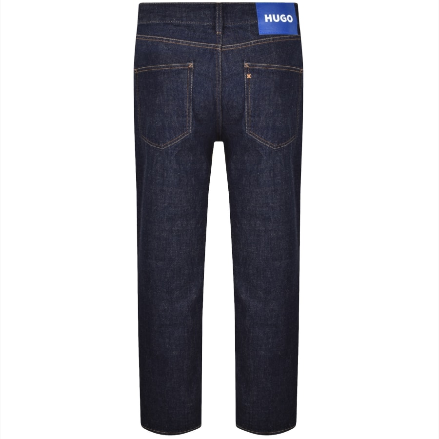 Image number 3 for HUGO Blue Jonah Straight Fit Jeans Dark Blue