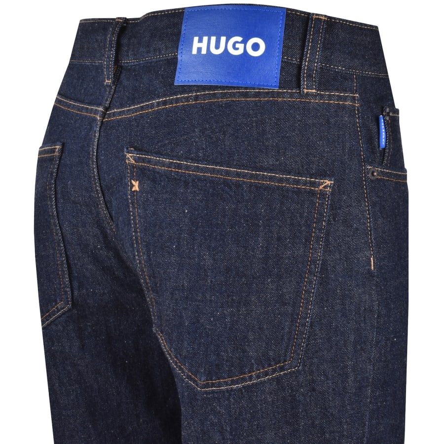 Image number 4 for HUGO Blue Jonah Straight Fit Jeans Dark Blue