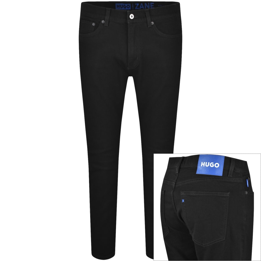 Image number 1 for HUGO Blue Zane Extra Slim Jeans Black