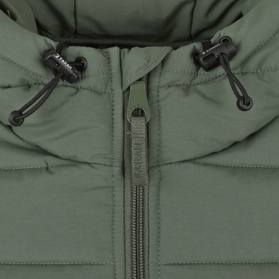 Image number 4 for Farah Kennedy Padded Jacket Green