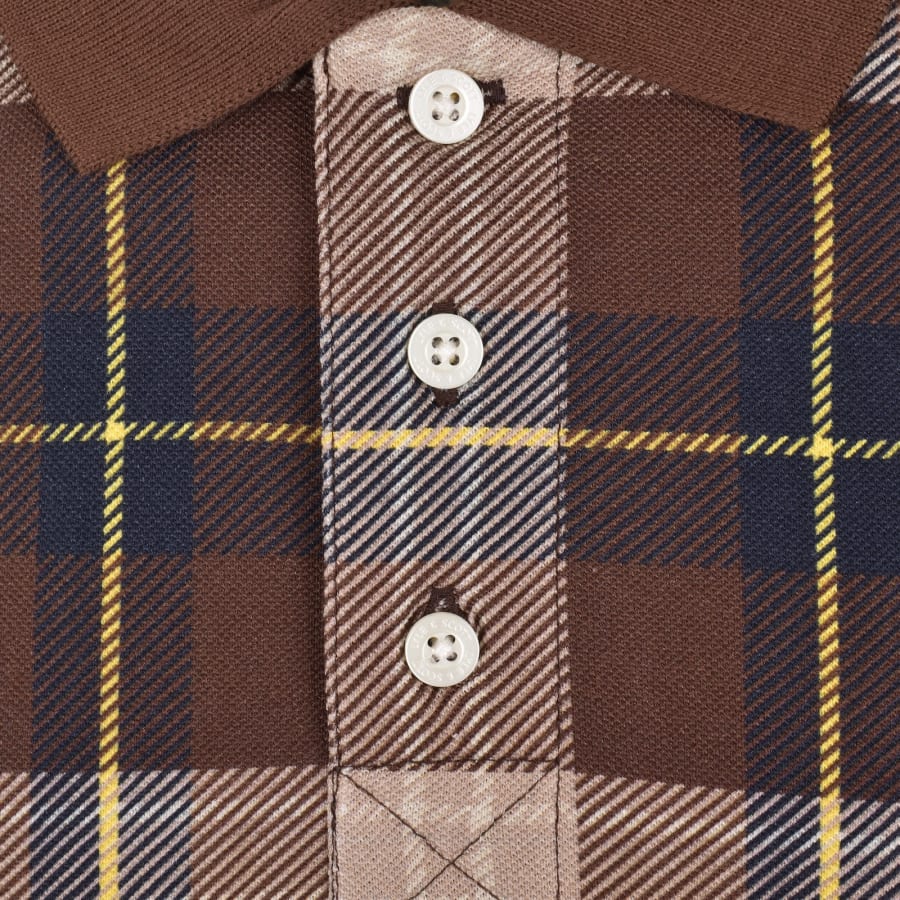 Image number 4 for Lyle And Scott Archive Tartan Polo Shirt Brown