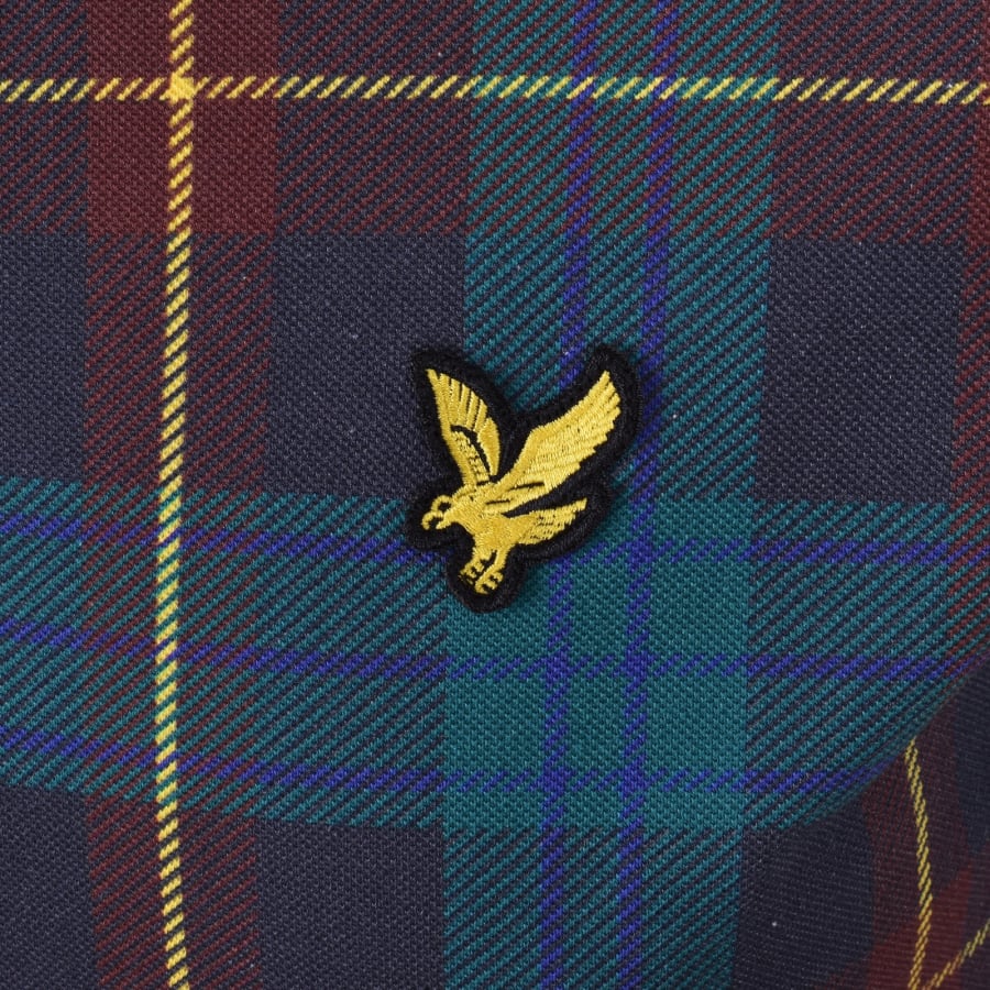 Image number 3 for Lyle And Scott Archive Tartan Polo Shirt Navy