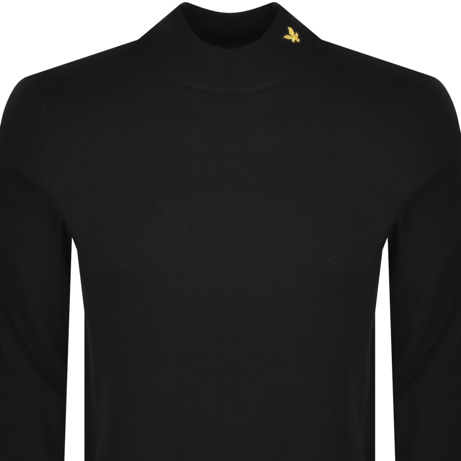 Image number 2 for Lyle And Scott Knitted Turtle Neck Jumper Black