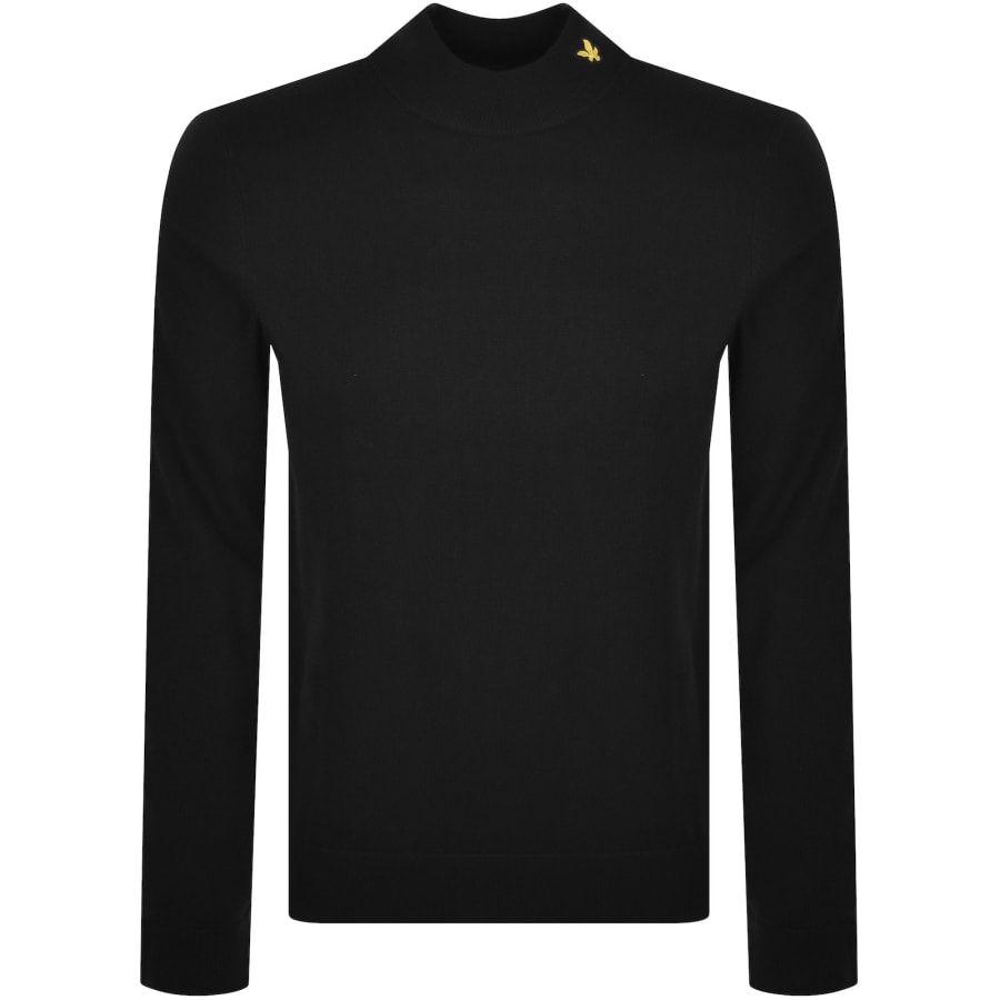 Image number 1 for Lyle And Scott Knitted Turtle Neck Jumper Black