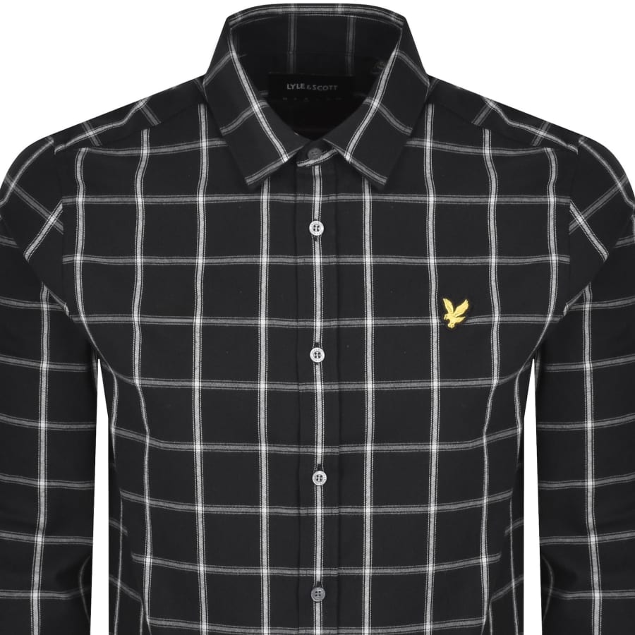 Image number 2 for Lyle And Scott Broad Check Shirt Black