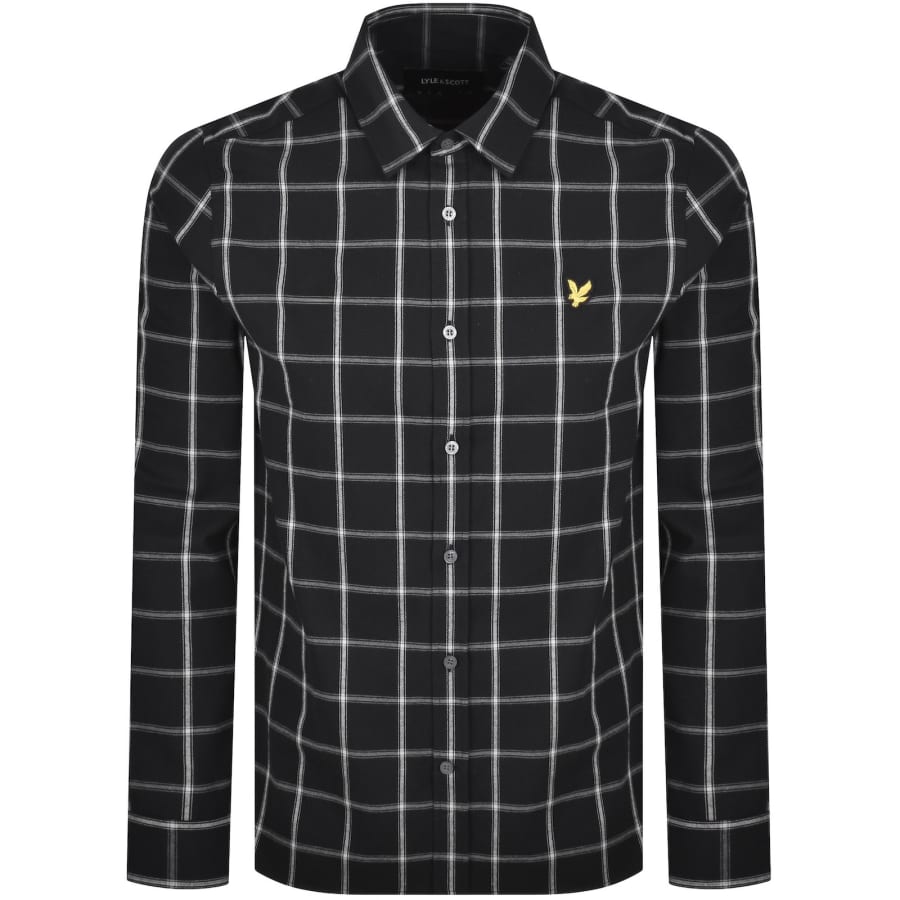 Image number 1 for Lyle And Scott Broad Check Shirt Black