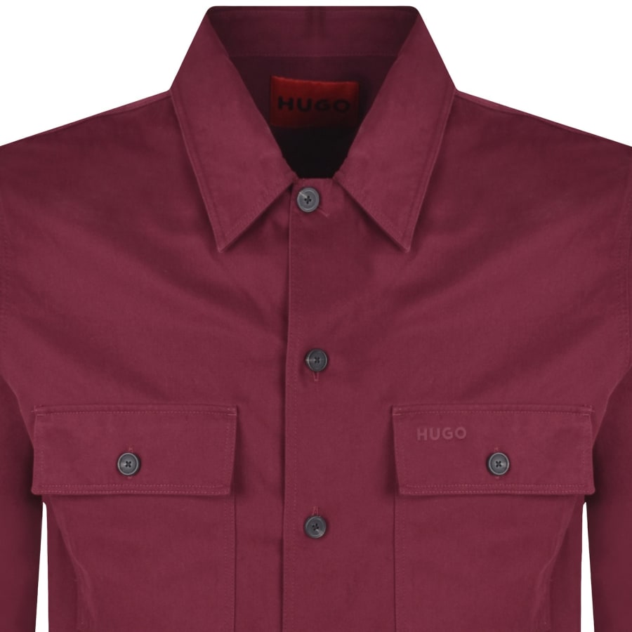 Image number 2 for HUGO Epoldo Overshirt Jacket Purple