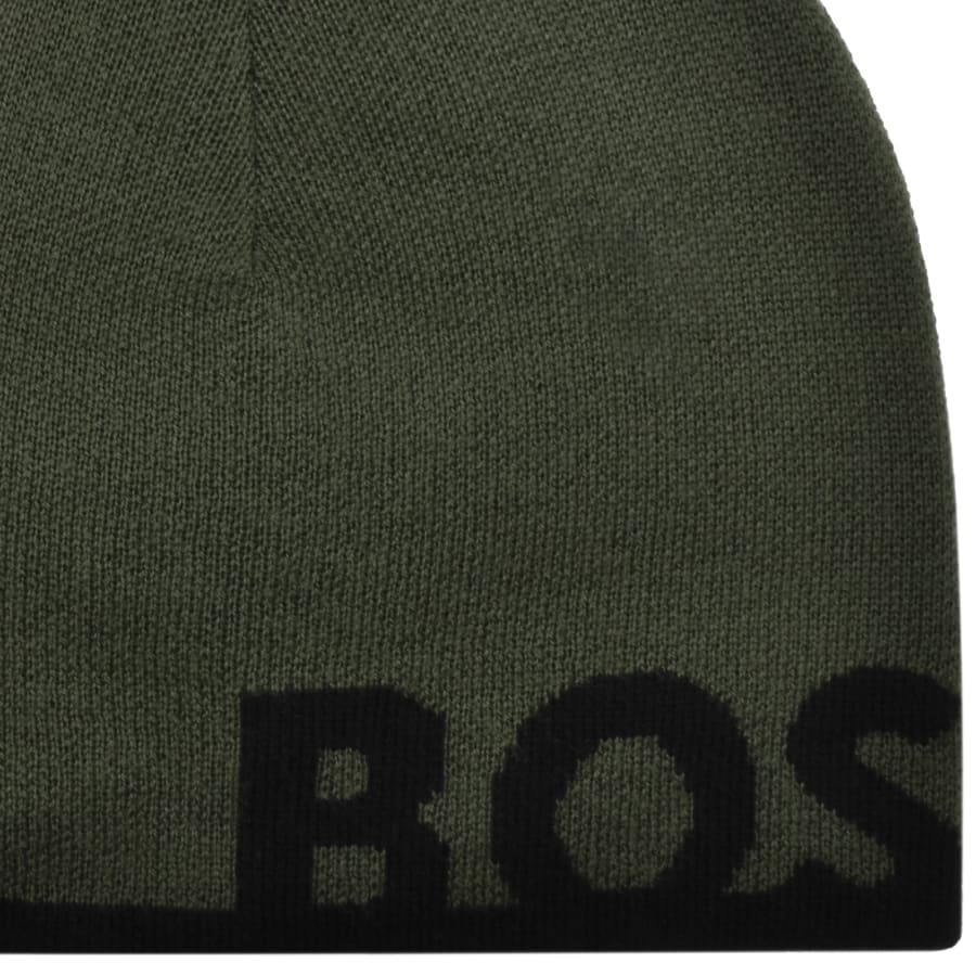 Image number 3 for BOSS Reviso Wool Blend Beanie Green