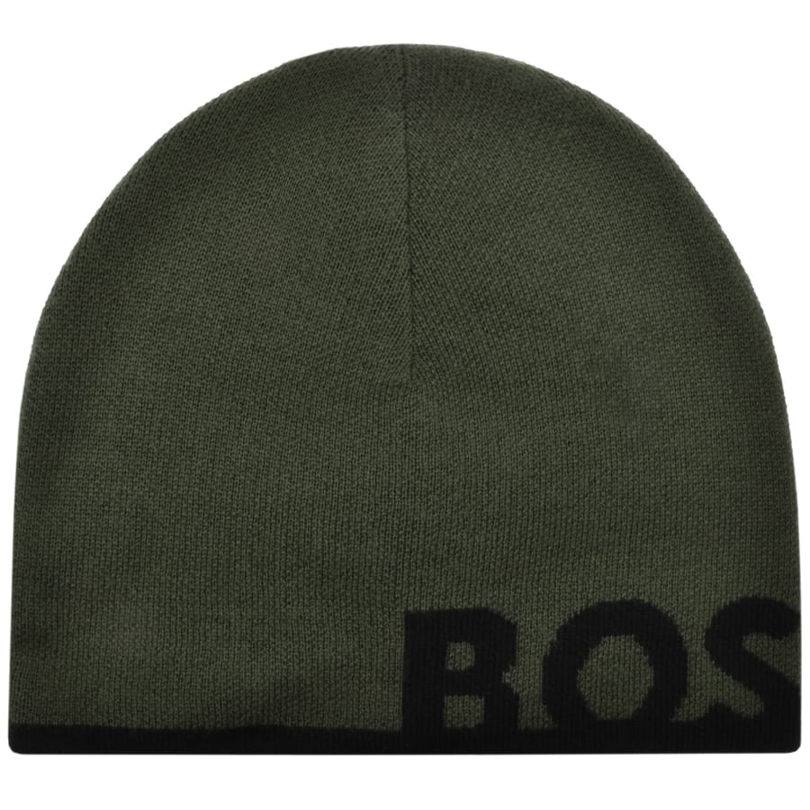 Image number 1 for BOSS Reviso Wool Blend Beanie Green