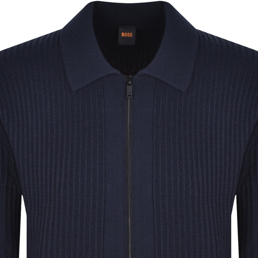 Image number 2 for BOSS Aspeno Knit Jumper Navy