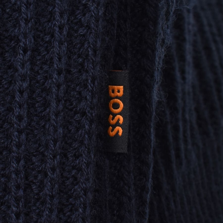Image number 3 for BOSS Aspeno Knit Jumper Navy